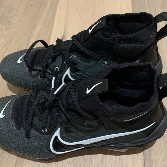 Men's Nike Metal Baseball Cleats, US Size 7.5, Black, NEW - Picture 2 of 8